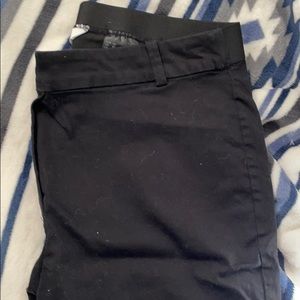 H&M US 10 Elastic Band Slim Black Dress Pants
